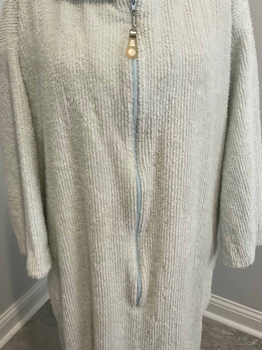 Chenille robe,green. 3X - Picture 6 of 10
